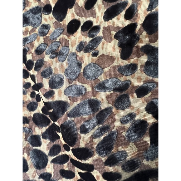 Rachel Zoe Leopard Print Velvet Burnout NWT Smocked Crop Tank Top Small - Picture 3 of 7